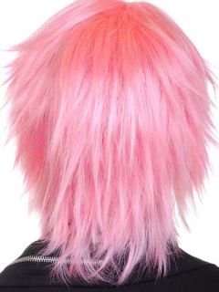 KW172 Pink Spike Short Gothic Men Cosplay Show Full Wig