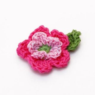 10 Handmade Crochet Flower Appliques Sewing Craft Knitting Clothes Beanie Decor