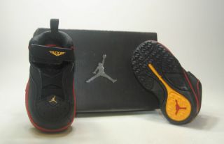 Nike Jordan Melo M4 Toddler Black Red Yellow Tennis Shoes Sneakers