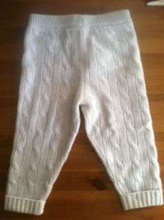 Polo Ralph Lauren Baby Layette Blue Cable Cashmere Pants Size 18 mos $98