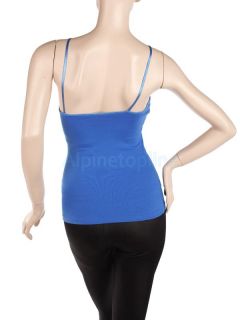 Sexy Women's Strap Cami Camisole Tank Top Cotton Mini Vest T Shirt w Shelf Bra