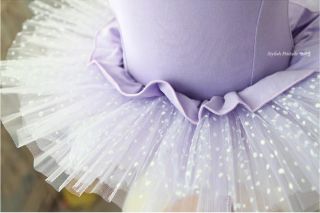 Girls Party Dance Ballet Tutu Dress Costume 3 8 T Purple Leotard Pettiskirt TT03