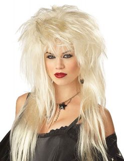Glam Rocker Wig Blonde Kelly Bundy Big Hair Metal 80s 90s Girl Costume