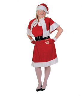 Mrs Santa Claus Clause Dress Plus Size Suit Adult Costume 5 PC Christmas