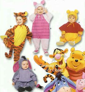 9378 Sewing Pattern Winnie Pooh Tigger Piglet Eeyore Costume Toddler Disney FF