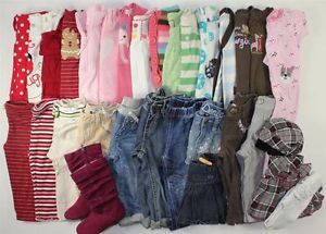 Huge Used Baby Toddler Girls 12 18 Month BTS Fall Winter Outfits Clothes Lot Gap