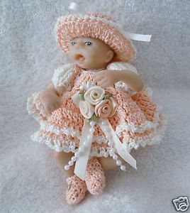 Crochet Dolls Clothes 5" Ashton Drake OOAK Sculpt Baby