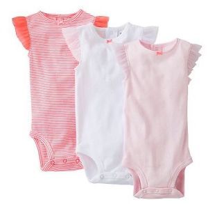 Carters Baby Girl Clothes 3 Bodysuits White Pink Tulle 3 6 9 12 18 24 Months