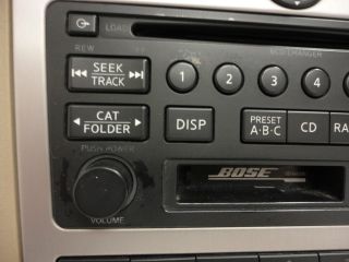 06 07 Nissan Murano Radio 6 Disc CD Tape Player Changer 28188 CC200 SAT