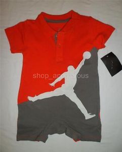 Nike Air Jordan Jumpman Baby Boys Bodysuit Romper Shirt Clothes Sz 18M 18 MO