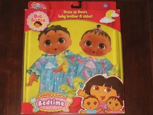 Dora The Explorer Plush Twin Baby Boy Girl Cuddle Care Doll Bedtime Clothes