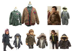 3M AGE5 Baby Boy Kids Army Shirt Cardigan Snowsuit Jacket Coat Clothes