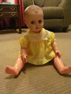 Vintage Large 23" Plastic Baby Doll Vintage Clothes Sleep Eyes