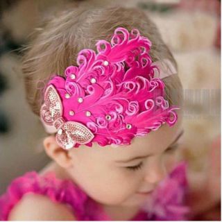 Toddlers Baby Headwear Headband Girl Hairband Cute Flower Feather Rose Headwrap
