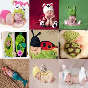 Hot Newborn Baby Infant Crochet Knitted Costume Photo Photography Prop Outfit