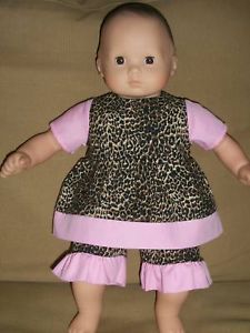 Bitty Baby Twin Girl Clothes Safari Pink Cheetah Set