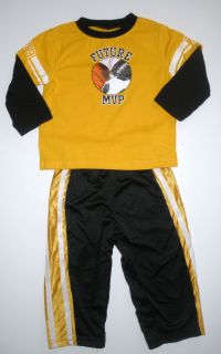 Baby Boys 24M Outfit Athletic Set Okie Dokie Top Track Pants 24 M