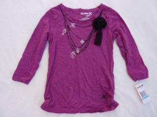 Hurley Girls Purple T Shirt Top Size 18 Months Baby Infant Toddler