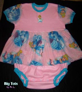 Adult Baby "Cinderella" Rumba Fleece Dress Set 45" MSL Big Tots