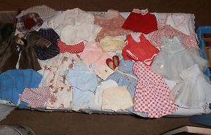 Lot of Vintage Handmade Medium Baby Doll Clothing Dresses Pajamas Hats Clothes