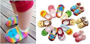 Baby Boys Girls Anti Slip Sock Toddler Grip Slippers Animal Clothes Accessory