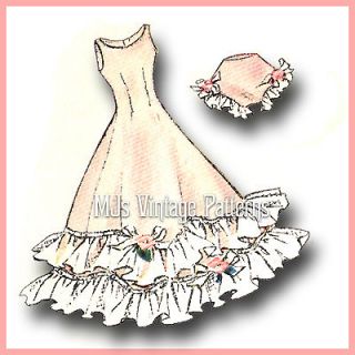 Vtg 1950s Doll Clothes Pattern 14" Toni 15" Miss Revlon Wedding Gown Dress