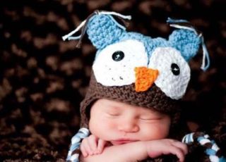 Handmade Crochet Knit Ear Hat Cap Photograph Toddler Baby Child Owls Beanie Warm