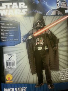 Boy's Child Halloween Costume Star Wars Darth Vader Medium 8 10 for 5 7 Years