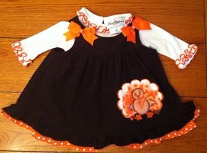 Cute Baby Girl Size 6 Months RARE Editions Fall Thanksgiving Dress Clothes Lot