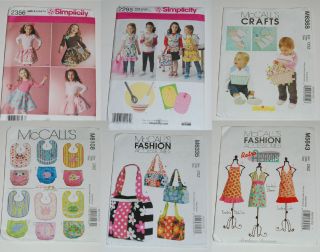 Simplicity McCall's New Look or Butterick Sewing Pattern Crafts Clothing Baby