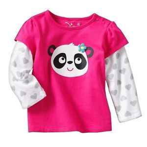 New Baby Toddler Girl Clothes Long Sleeve Graphic Tee Shirt Top 12 18 24 Month