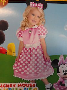 New Toddler Disney Pink Minnie Mouse Halloween Costume Childs Girls 3T 4T Med