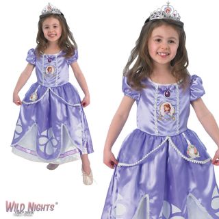 Fancy Dress Costume Girls Disney Princess Deluxe Sofia Sophia Age 2 6 Years