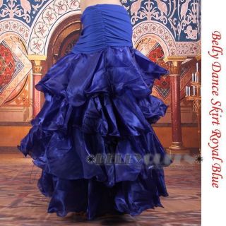 Last Royal Blue Belly Dance Costume Dancing Skirt Gauze