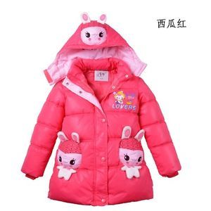 Girls Kids Toddler Clothes Cotton Coat Winter Jacket Snowsuit Age 6 7 BK037 L