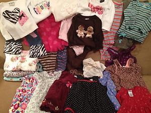 12 Month Large Lot of Baby Girl Clothes Gymboree Baby Gap Carters and More
