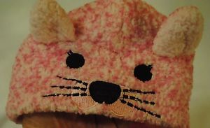 Pink Blanket Fleece Kitty Cat Halloween Costume w Tail Hood and Ears Size 3mo