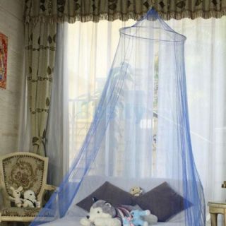 New Blue Elegent Bed Netting Canopy Round Dome Mosquito Net Summer Bedroom