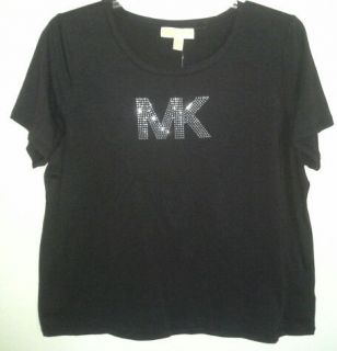 Michael Kors Short Sleeve Logo T Tee Top Black 2X 3X $72