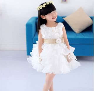 Girls Toddler Flower Princess Tutu Skirt Kids Party Formal Dress Clothes Skirt S