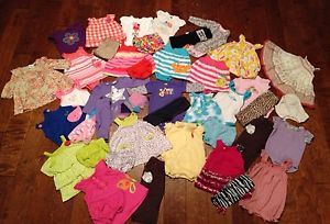 Girls 3 6 Months Spring Summer Baby Girl Outfits Clothing Lot 35 Items