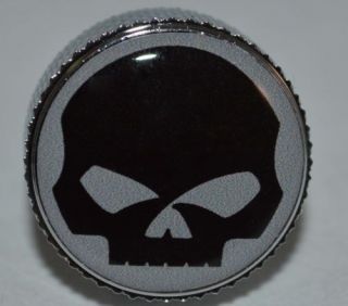 Chrome Billet "Willie G Skull" Black Air Cleaner Bolt for Harley Filter Cover