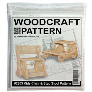 Kids Chair Step Stool Woodcraft Pattern by Sherwood
