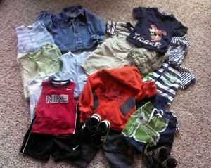 Lot of Infant Newborn Baby Boy Clothing 6 9 Months Spring Summer Sz 5 Shoes