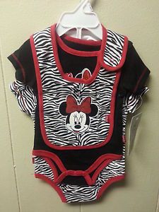Baby Girl Disney Minnie Mouse 3 Piece Outfit Set Clothes