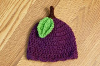 Cute Newborn Baby Purple Flower Hat Knit Crochet Infant Girl Gift Photo Prop