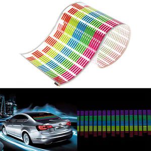 90x25cm Car Sticker Music Rhythm Colorful LED Light Sound Activated Equalizer