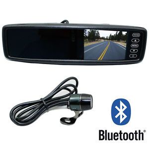 Car Rear View 4 3" Mirror Monitor Backup Camera Mic Bluetooth Mobile Speaker
