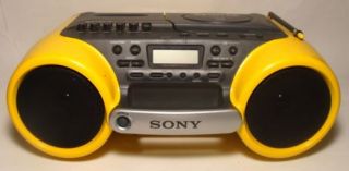 Sony ESP Sports Water Resistant Radio CD Cassette Player CFD 980 Disc Boom Box