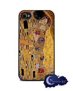 The Kiss by Gustav Klimt Art iPhone 4 4S Slim Case Cell Phone Cover
